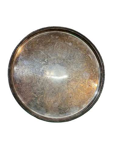 Barker Ellis England Pierced Silver Tray