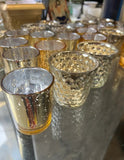 (Rental Only) 30+ Gold and Silver Glass Wedding Candle Votives