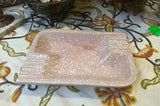 Pink Atomic Art Deco Style Ceramic Ashtray
