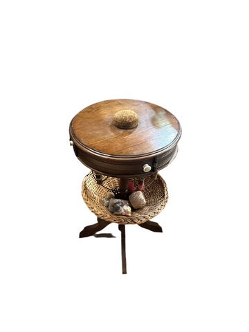Vintage Wooden Sewing Side Table