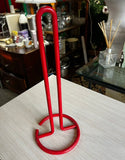 Vintage Red Metal Paper Towel Holder