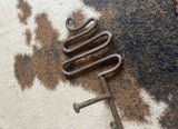 Vintage Cast Iron Wall Hanging Coat/Hat Rack With Fun Design