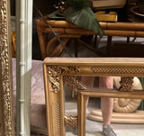 Vintage Gold Detailed Rectangular Wall Mirror