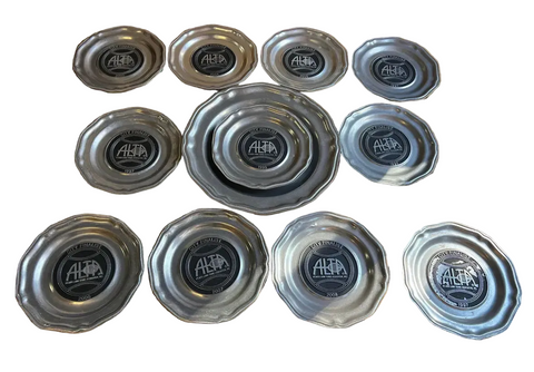 Pewter Collection of Alta Tennis Plates- Set of 12