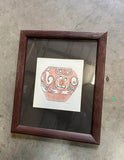 Framed Minimalist Drawing of a Vase