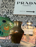 Small Brass Vase With Lion Head Details
