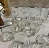 Large Collection of "S" Monogrammed Glasses- Set of 12