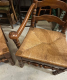 Pair of Large Sturdy Ladder Back Chairs, One Captains Chair