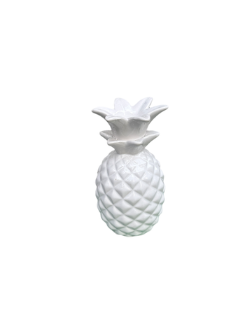 White Ceramic Pineapple Candlestick Holder