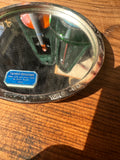 Small Silver Detailed Pocket Mirror
