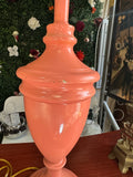 1970s Salmon Pink Large Table Lamp
