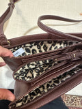 Brown Leather Nine West Crossbody Purse