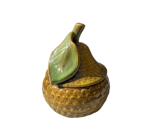 Ceramic Painted Pear Cookie Jar