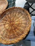 Pair of Decorative Wicker Plates