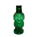 Green Glass Sculptural Man Decanter