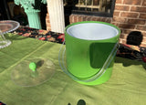 Lime Green Hard Plastic Ice Bucket With Matching Lid