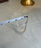 Simple Crystal Glass Cup With Floral Etched Details, Made in Turkey