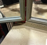 Antique Green Metal Vanity With Matching Seat