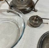 Collection of Silver Serving Buffet Dishes With Warmers- Set of 11
