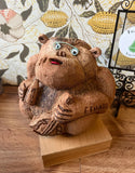 Wooden Carved Monkey Figure Sculpture From Ecuador