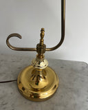 1970s Brass Tulip Style Lamp With Glass Shade
