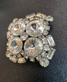 Small Diamond Cluster Brooch Pin