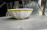 Italian Braided Ceramic Bowl With Yellow Hand Painted Details