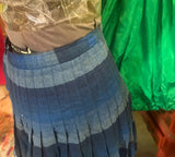 Vintage Pendleton Blue Striped Wool Skirt, Small Rip