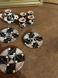 Miniature Southwest Pottery Set Black and White- Set of 11