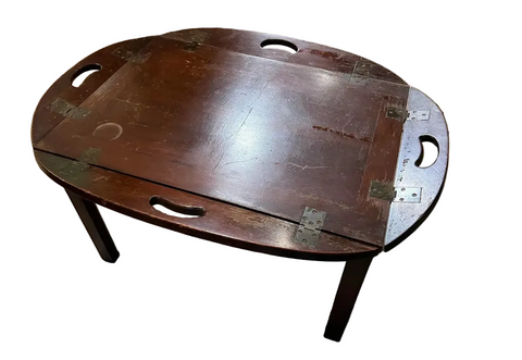 Wooden Campaign Style Coffee Table/Tray Table