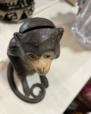 Antique Cast Iron Painted Monkey Bank