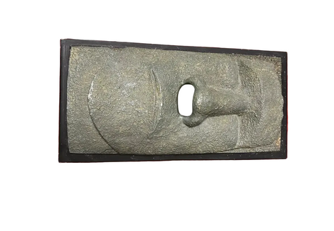 Vintage Tiki Man Stone Tissue Box Holder