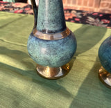 Pair of Brass Skinny Pitchers/Vases