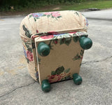 Petite Hollywood Regency Footed Pouf
