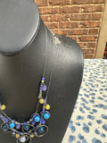 Silver Hoops and Beaded Necklace