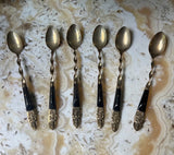 Brass Thai Set of Turned Spoons- Set of 6