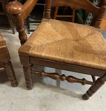 Pair of Large Sturdy Ladder Back Chairs, One Captains Chair