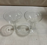 Pair of Open Stemmed Champagne Glasses