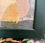 Small Rustic Pig Print in Black Frame