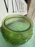Small Green Glass Planter Bowl