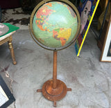 Streamlined Designed Wooden MCM Standing Globe