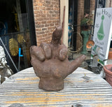Small and Heavy Bronze Middle Finger Sculpture