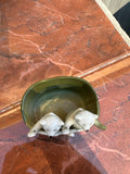 Small Green Catchall With Polar Bear Accents