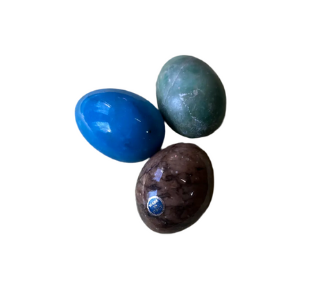 Italian Collection of Alabaster Eggs - Set of 3
