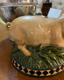 Ceramic Rustic Style Pig Decorative Piece