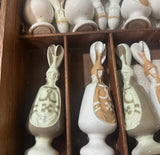 Vintage Ceramic Hand Painted Chess Set- Set of 32