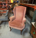 1970s Salmon Colored Cushioned Accent Chair