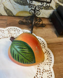 Vintage Small Ceramic Peach, Artist Rendition