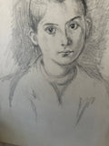 Minimalist Portrait Pencil Sketch of a Girl