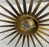 1950s Elgin Starburst/Sunburst Brass Wall Clock